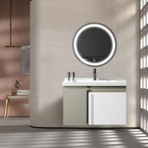 32" PVC Vanity With LED Mirror - Sleek & Waterproof for Modern Homes