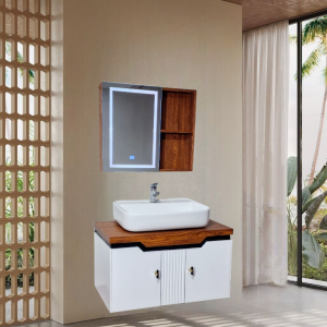 32" PVC Vanity (Modern) - Sleek & Waterproof for Modern Homes