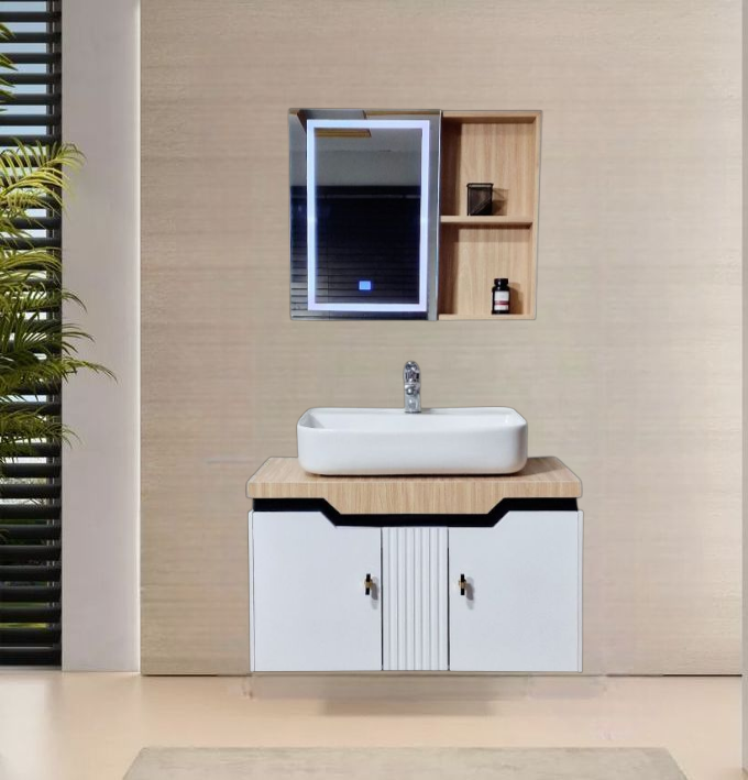 32" PVC Vanity (Modern) - Sleek & Waterproof for Modern Homes