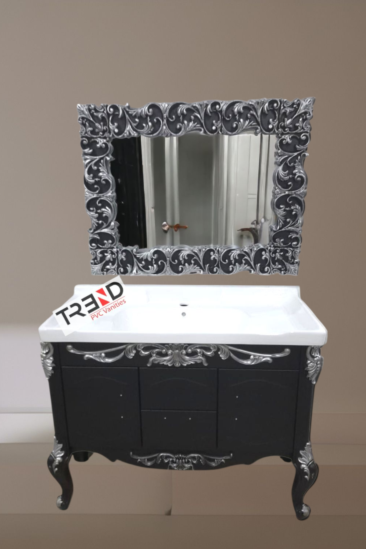 40" PVC Vanity Floor Standing - Sleek & Waterproof for Modern Homes
