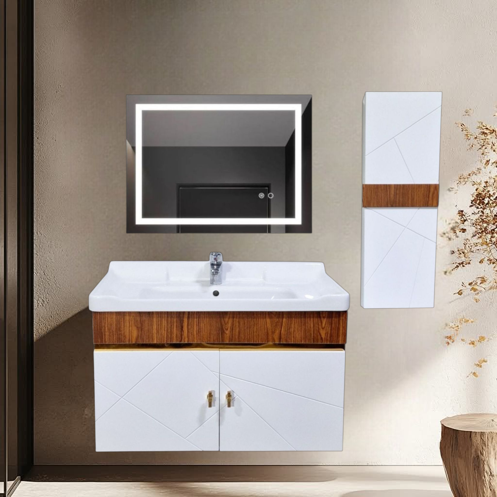 Premium PVC Bathroom Vanity - Sleek & Waterproof for Modern Homes