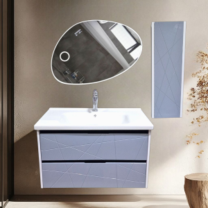 Premium PVC Bathroom Vanity - Sleek & Waterproof for Modern Homes