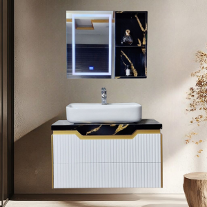 Premium PVC Bathroom Vanity - Sleek & Waterproof for Modern Homes