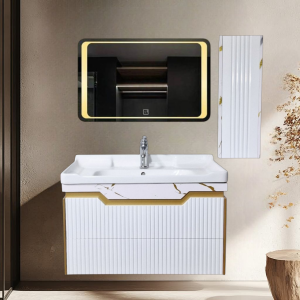 Premium PVC Bathroom Vanity - Sleek & Waterproof for Modern Homes
