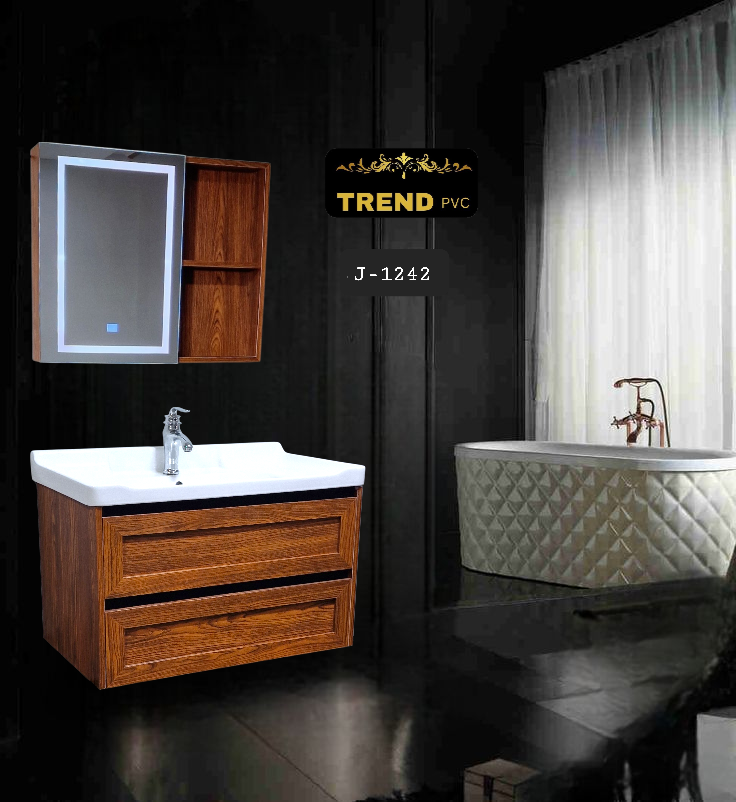 Premium PVC Bathroom Vanity - Sleek & Waterproof for Modern Homes