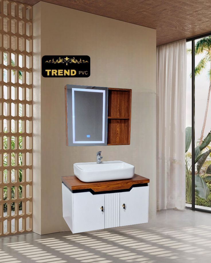 Premium PVC Bathroom Vanity - Sleek & Waterproof for Modern Homes