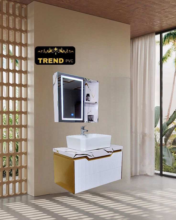 Premium PVC Bathroom Vanity - Sleek & Waterproof for Modern Homes