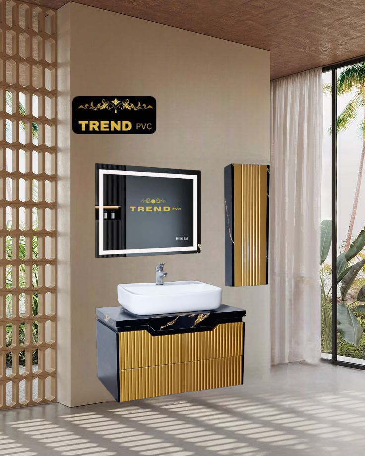 Premium PVC Bathroom Vanity - Sleek & Waterproof for Modern Homes