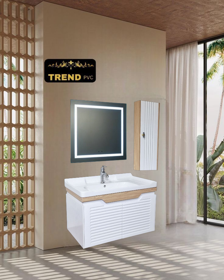 Premium PVC Bathroom Vanity - Sleek & Waterproof for Modern Homes