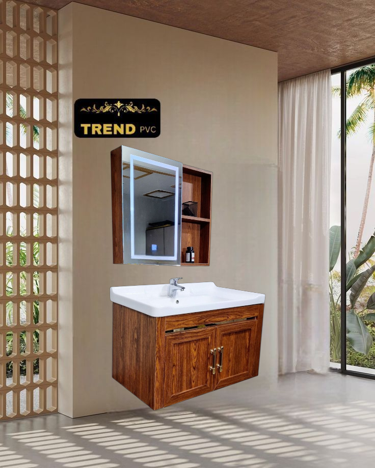 Premium PVC Bathroom Vanity - Sleek & Waterproof for Modern Homes