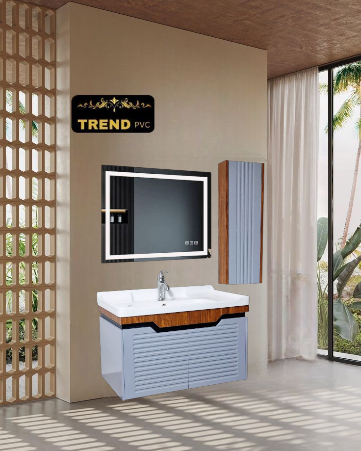 Premium PVC Bathroom Vanity - Sleek & Waterproof for Modern Homes