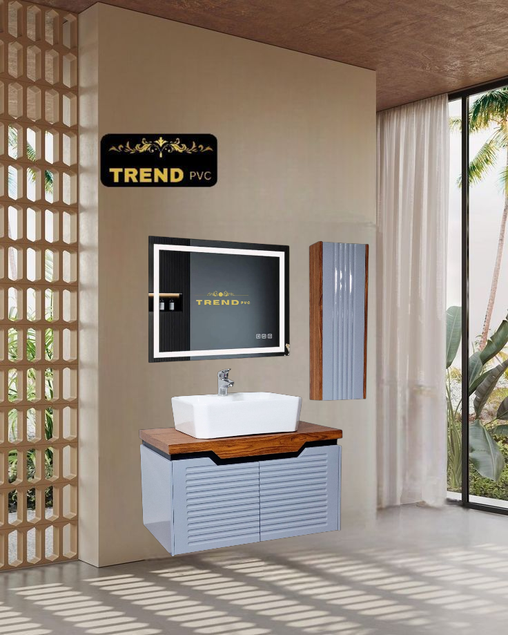 Premium PVC Bathroom Vanity - Sleek & Waterproof for Modern Homes