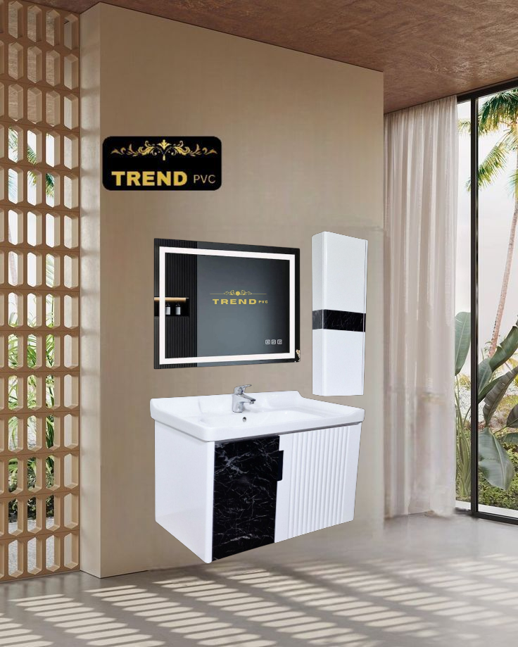Premium PVC Bathroom Vanity - Sleek & Waterproof for Modern Homes