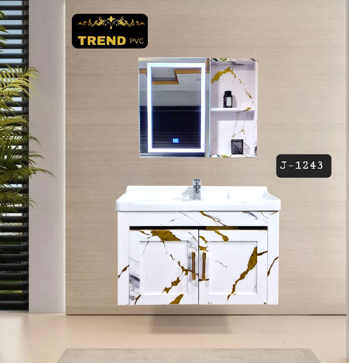 Premium PVC Bathroom Vanity - Sleek & Waterproof for Modern Homes