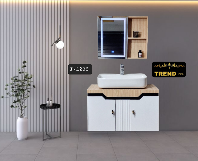 Premium PVC Bathroom Vanity - Sleek & Waterproof for Modern Homes