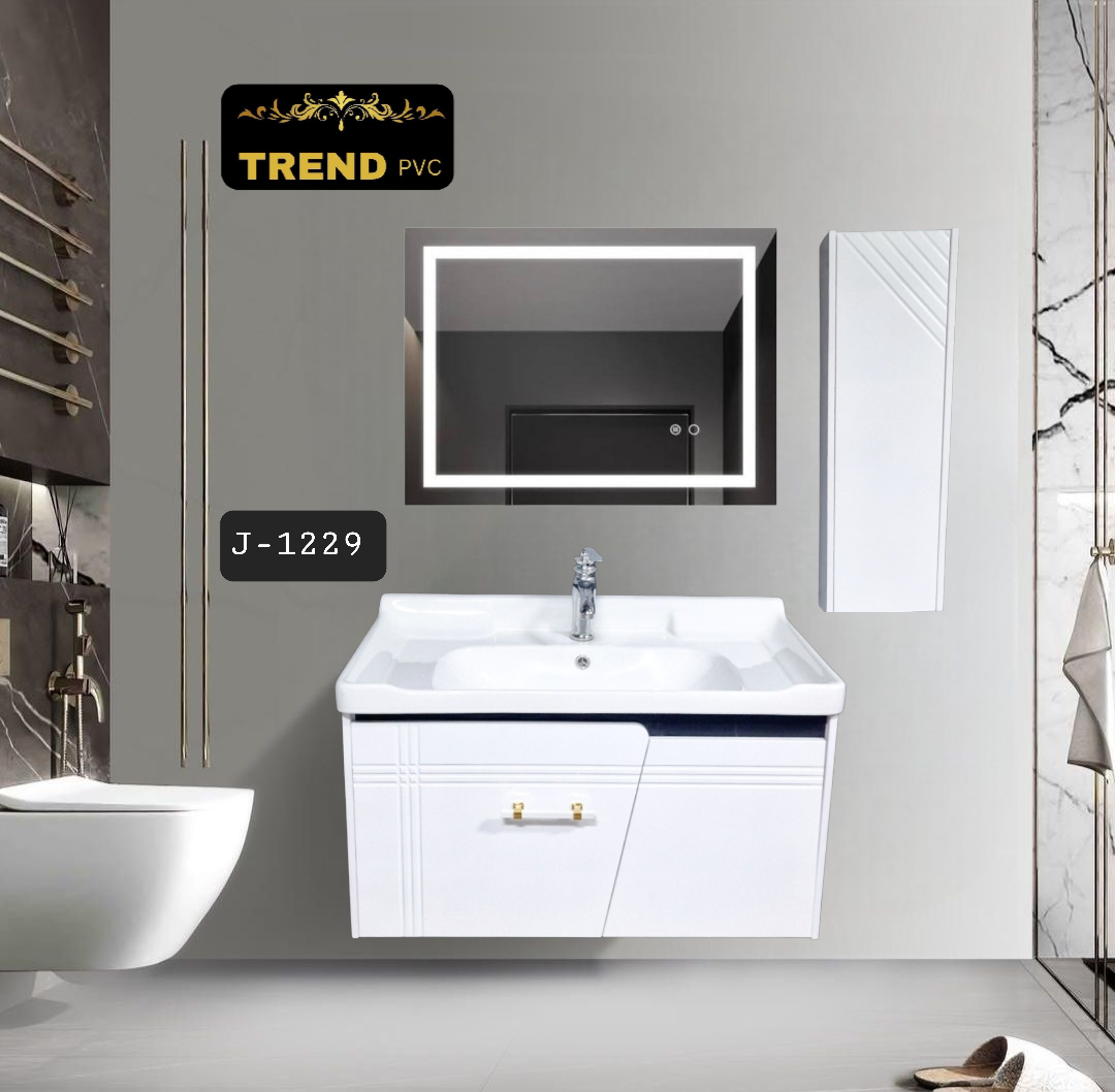 Premium PVC Bathroom Vanity - Sleek & Waterproof for Modern Homes