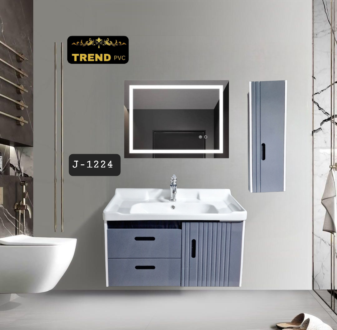 Premium PVC Bathroom Vanity - Sleek & Waterproof for Modern Homes