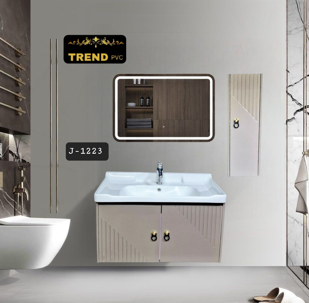 Premium PVC Bathroom Vanity - Sleek & Waterproof for Modern Homes