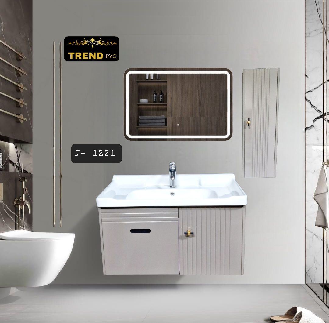 Premium PVC Bathroom Vanity - Sleek & Waterproof for Modern Homes