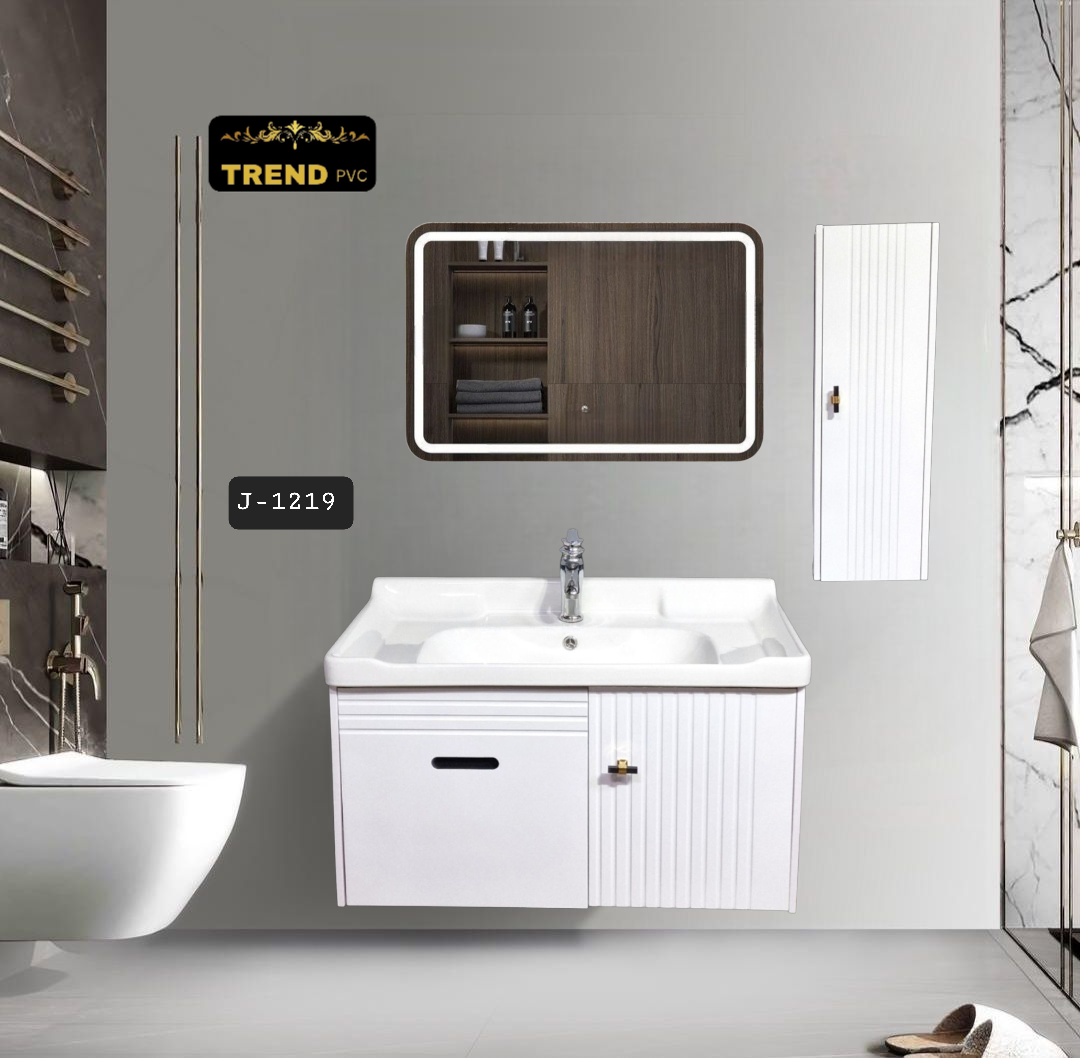 Premium PVC Bathroom Vanity - Sleek & Waterproof for Modern Homes