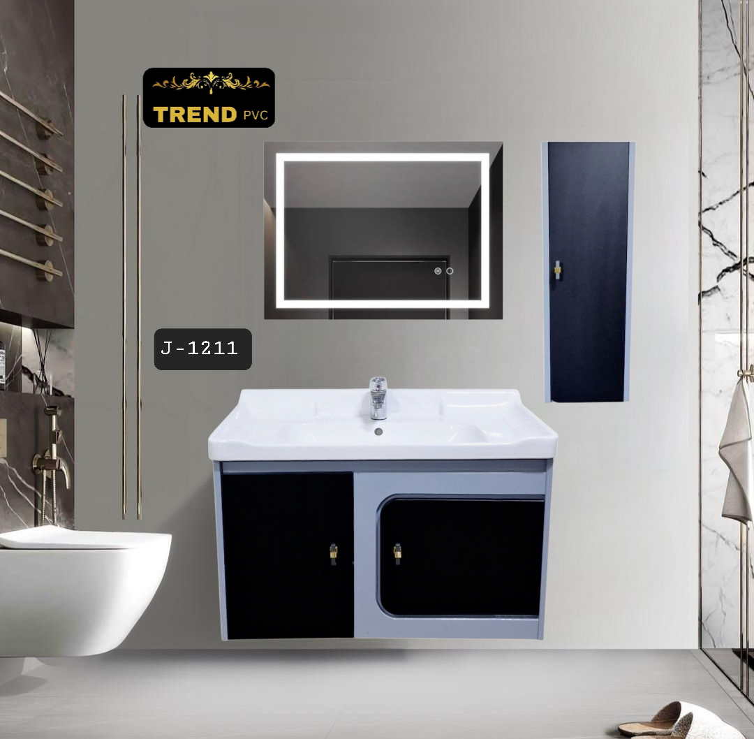 Premium PVC Bathroom Vanity - Sleek & Waterproof for Modern Homes