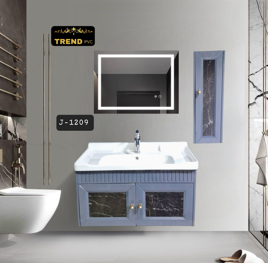 Premium PVC Bathroom Vanity - Sleek & Waterproof for Modern Homes