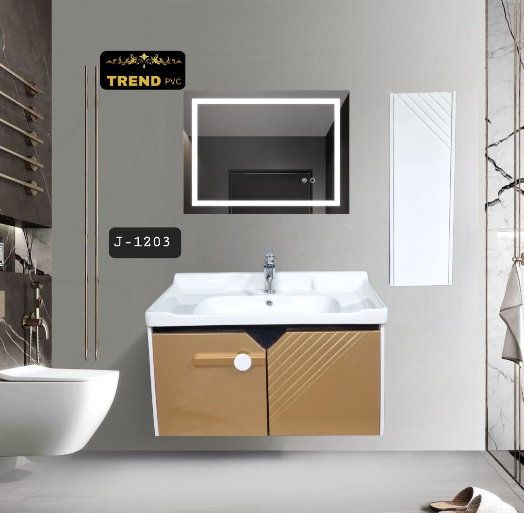 Premium PVC Bathroom Vanity - Sleek & Waterproof for Modern Homes