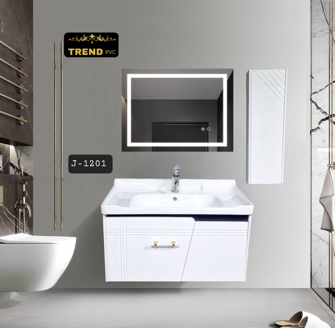 Premium PVC Bathroom Vanity - Sleek & Waterproof for Modern Homes