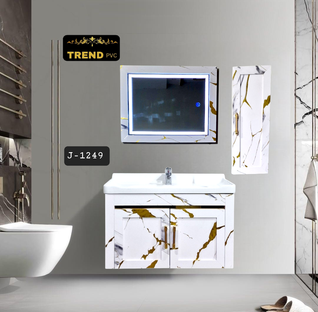 Premium PVC Bathroom Vanity - Sleek & Waterproof for Modern Homes