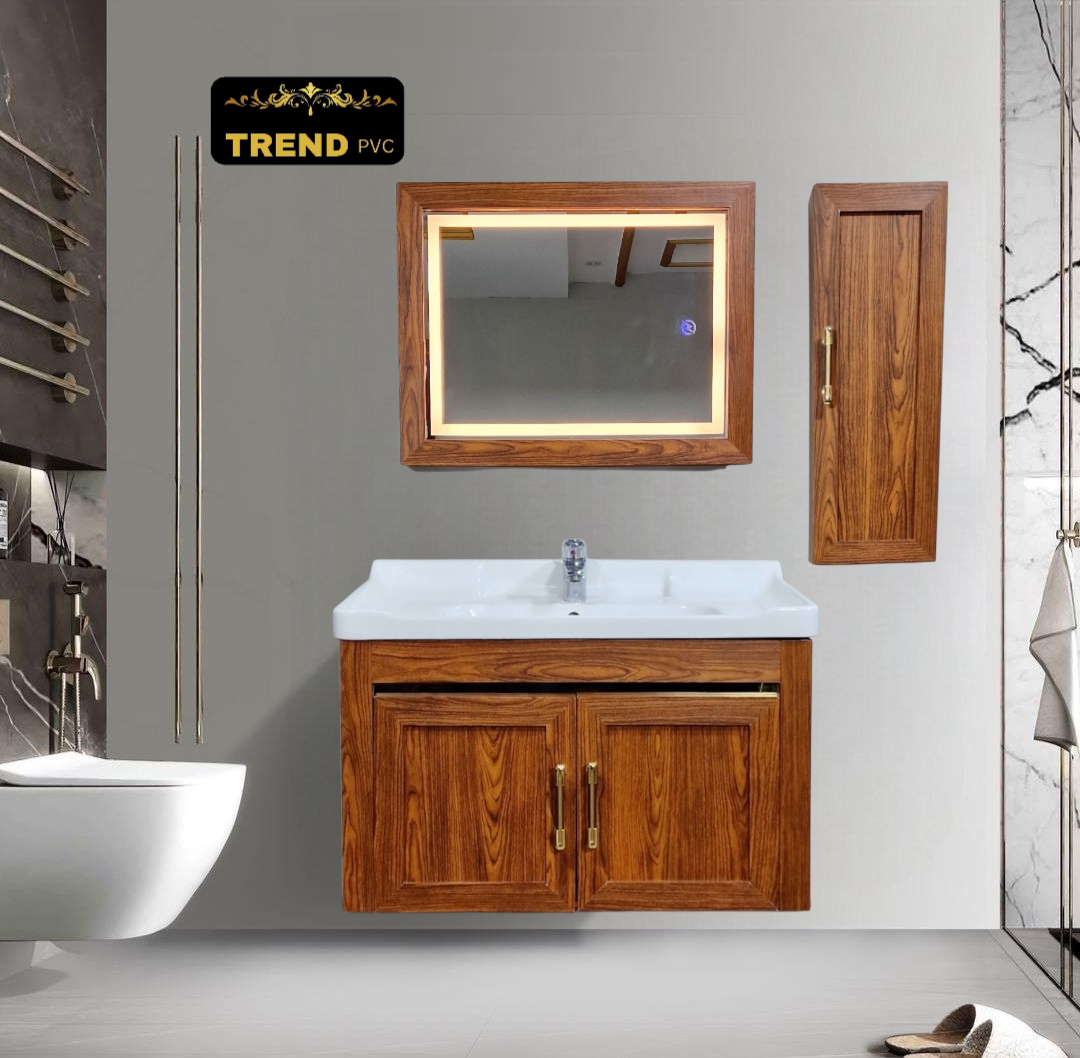 Premium PVC Bathroom Vanity - Sleek & Waterproof for Modern Homes